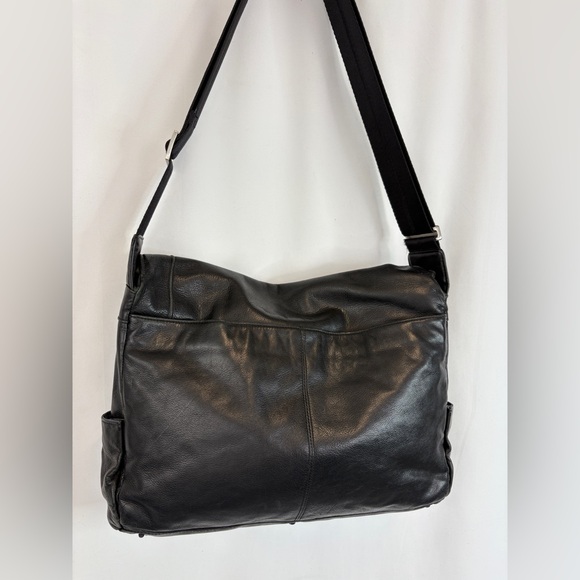 Tumi leather unisex laptop crossbody messenger bag - Picture 2 of 8